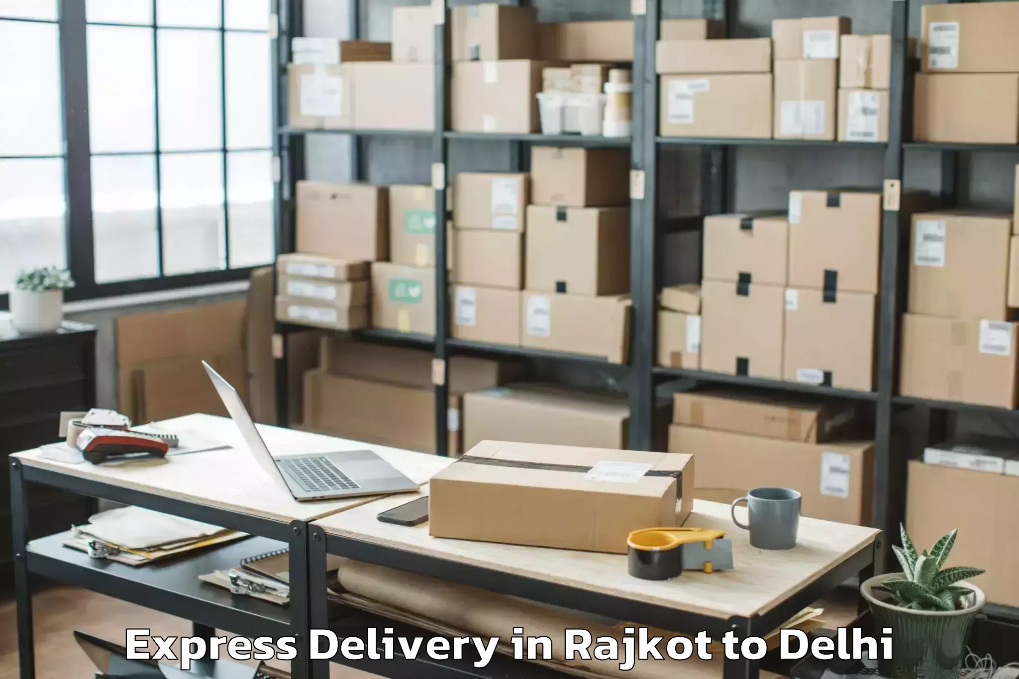 Expert Rajkot to Unity One Mall Rohini Express Delivery